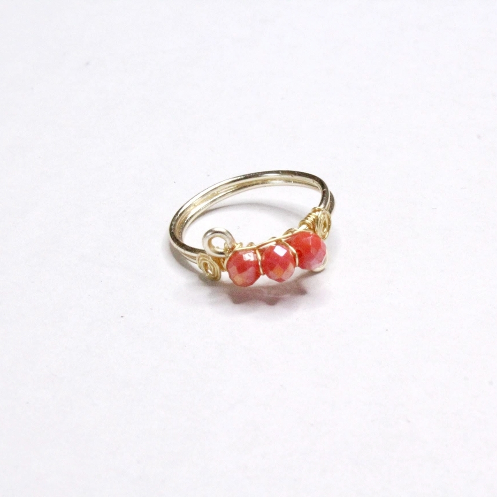 Handmade Coral Princess Ring